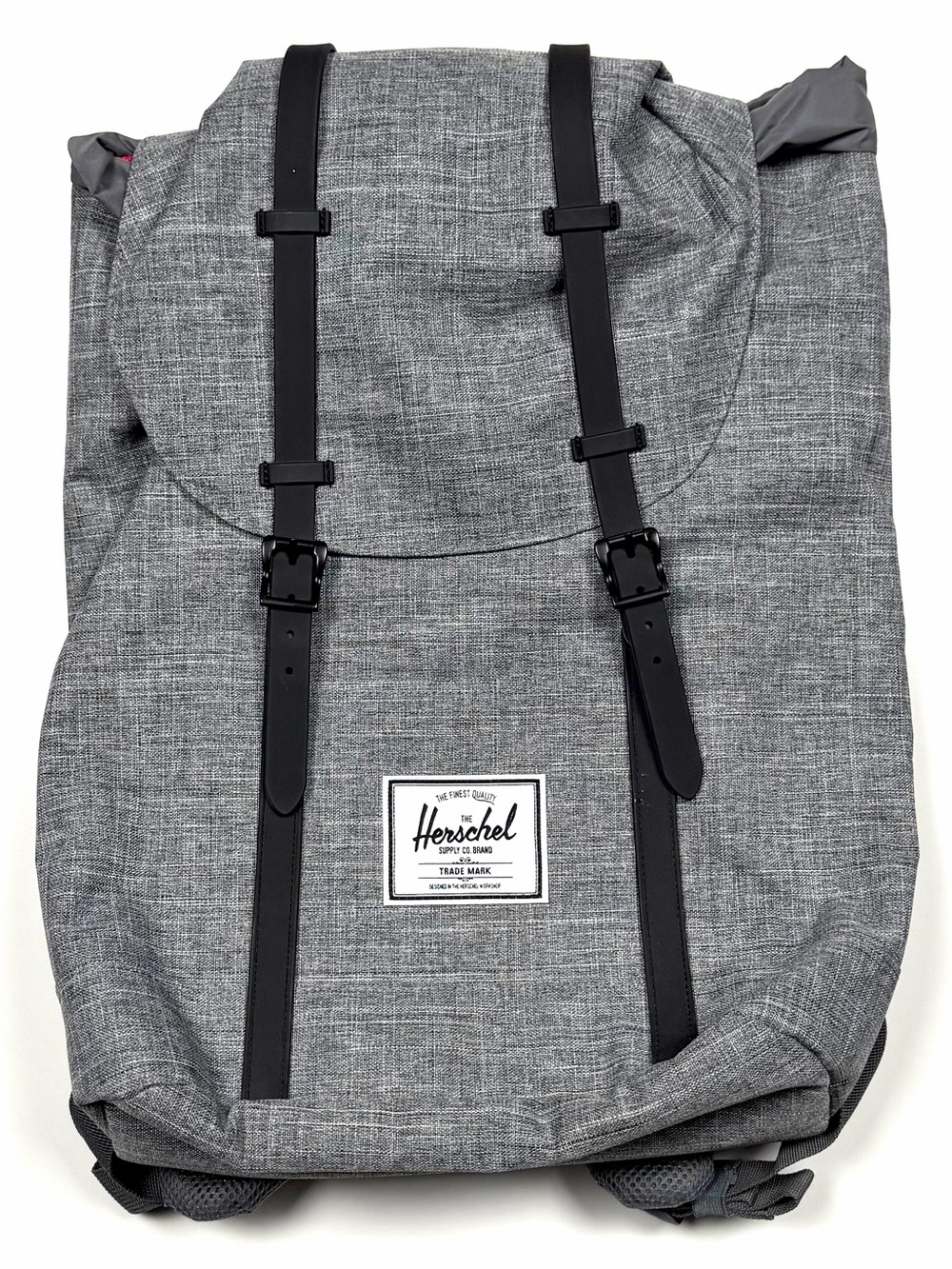 Herschel Little America Backpack Gray Crosshatch Black Laptop Bag